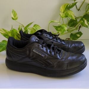 Reebok Men's Black Leather Sneakers
